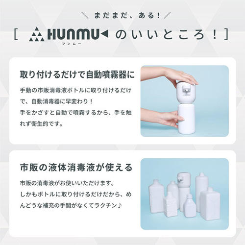 【売切れ御免】SANKEIプランニング 自動消毒器ヘッド HUNMU (フンムー)