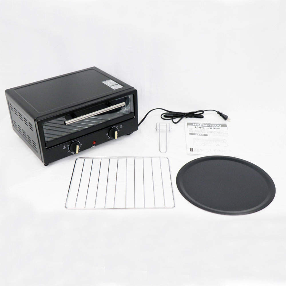 HIRO オーブントースター ピザトースター ブラック HKPM-1200