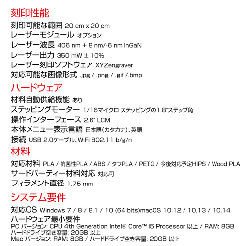 XYZプリンティングジャパン 3Dプリンター 本体 ダヴィンチ 1.0 Pro 3F1AWXJP00F