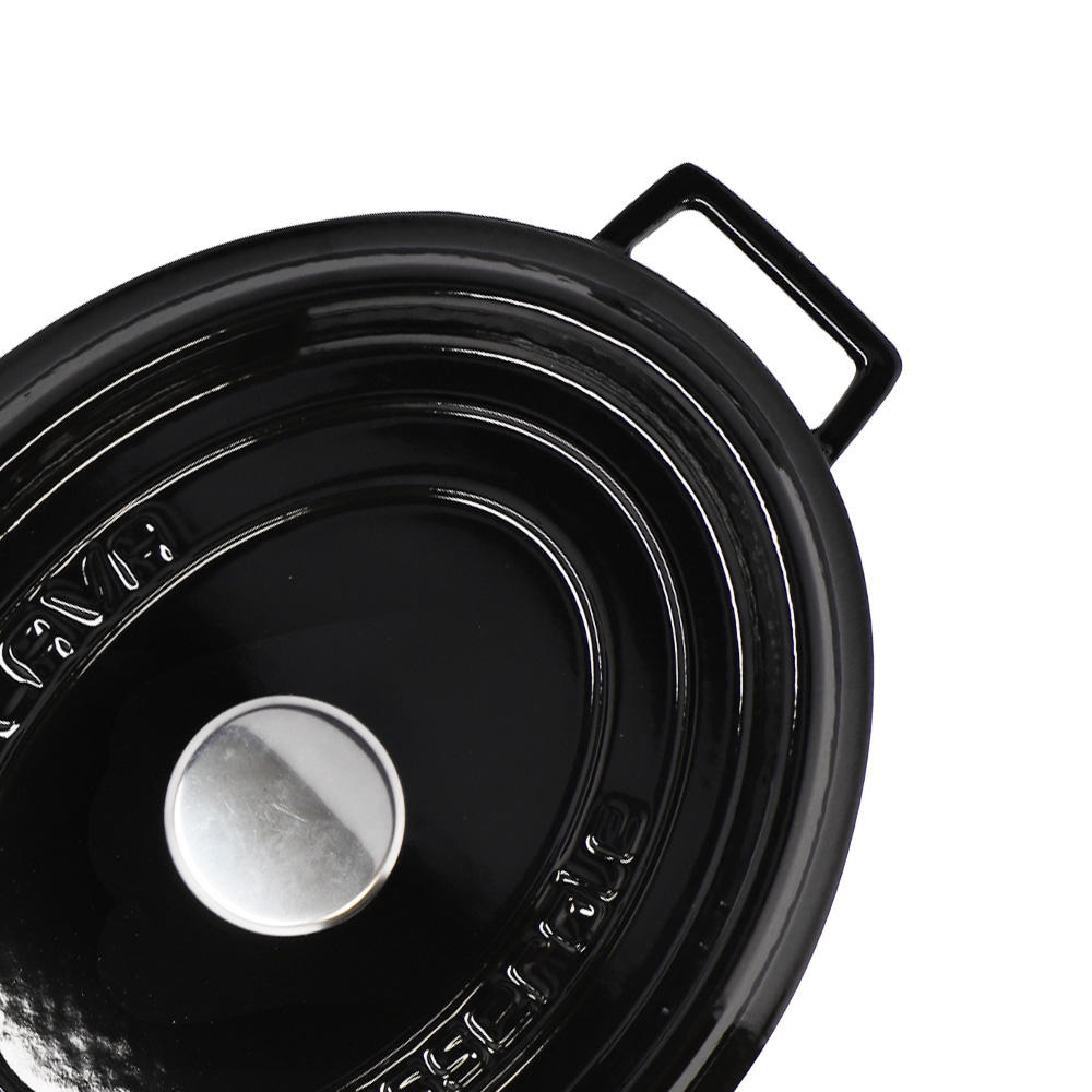 【ポイント20倍】LAVA 鋳鉄ホーロー鍋 オーバルキャセロール 33cm Shiny Black LV0086