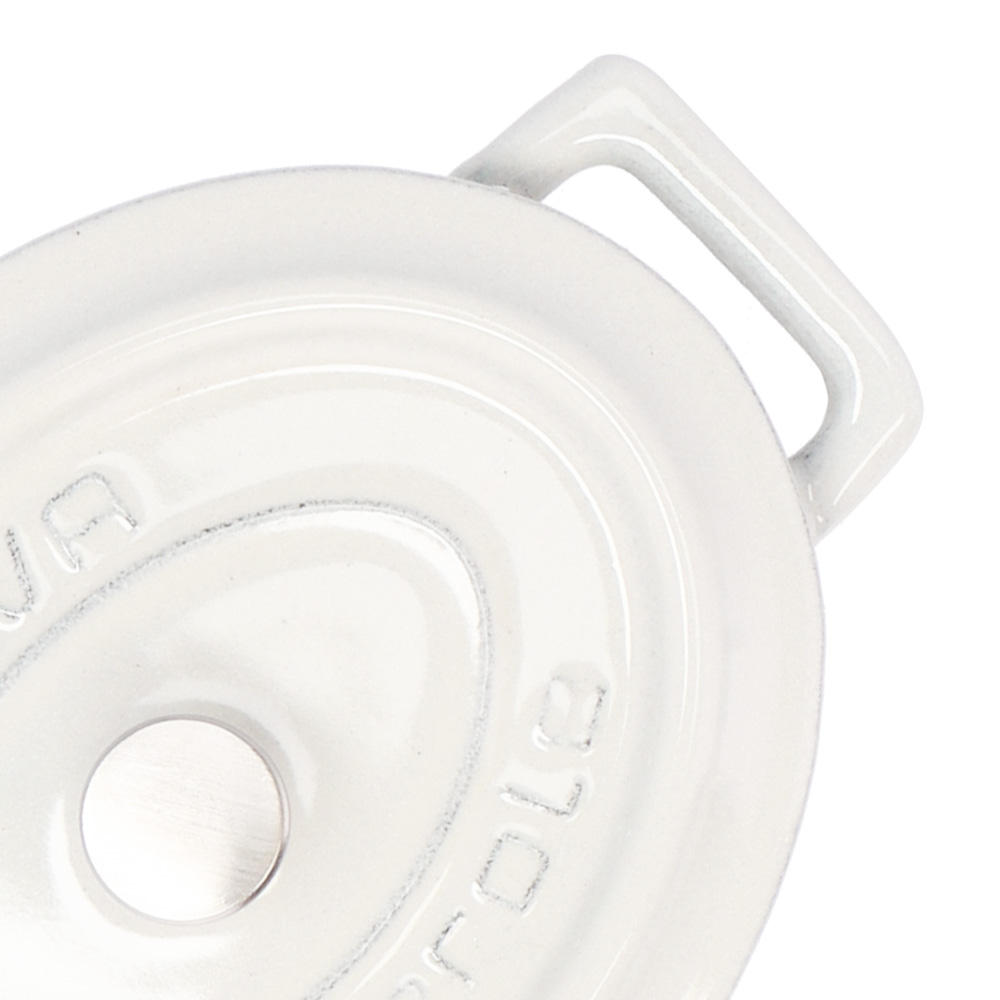 LAVA 鋳鉄ホーロー鍋 オーバルキャセロール 10cm MAJOLICA WHITE LV0104