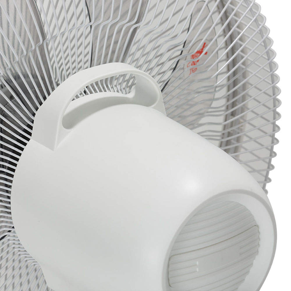 C:NET 壁掛け扇風機 DCモーター リモコン ホワイト CKDF308WH