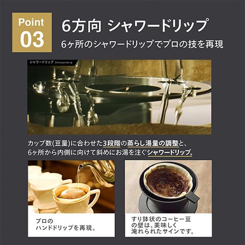 ツインバード 全自動コーヒーメーカー 3杯用 ブラック CM-D457B