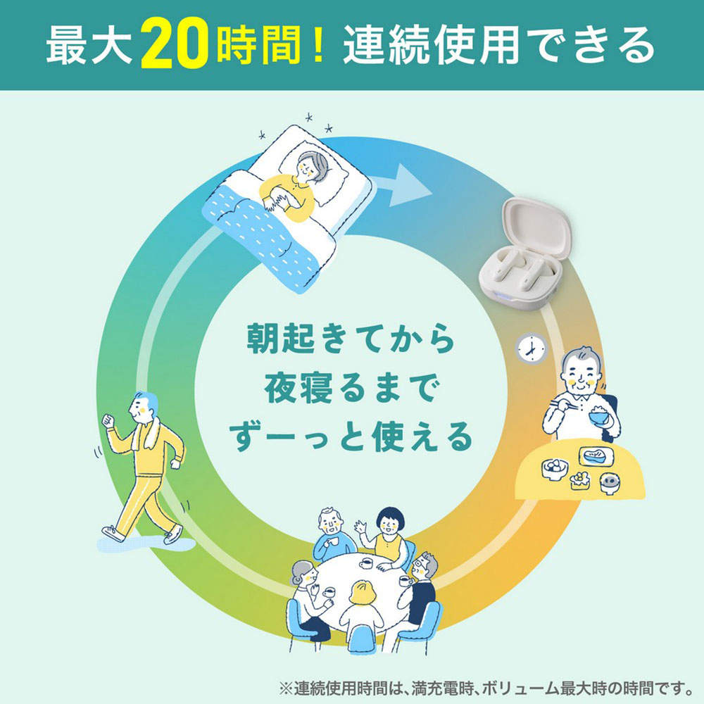 ELPA 集音器 イヤリスチャージ イヤホン型 両耳用 インナーイヤー型 AS-E003