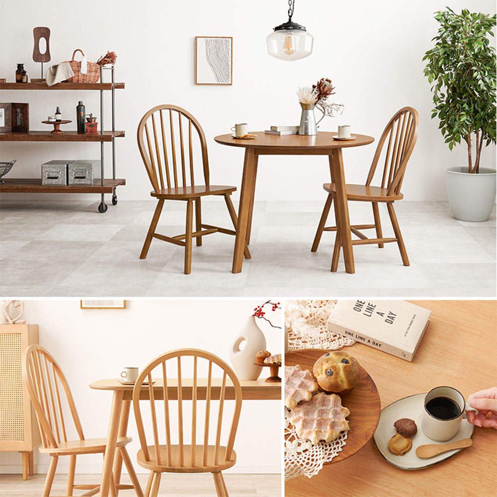 萩原 ダイニングチェア(Aタイプ) 2脚セット Aタイプ ナチュラル BC-8624LNT