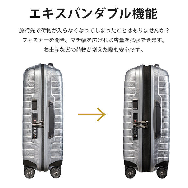 Samsonite スーツケース PROXIS SPINNER プロクシス スピナー 55×40×20cm EXP マットグラファイト 126035-4804
