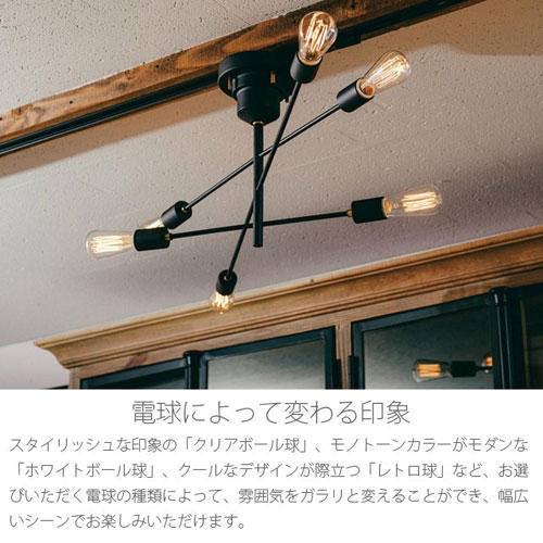 【ポイント10倍】インターフォルム 天井照明 Astre アストル シーリングライト 6灯 LED電球付 LT-2678