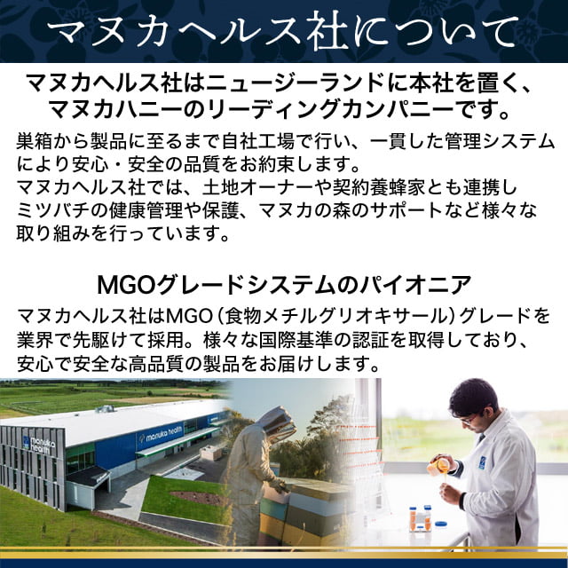 Manuka Health マヌカハニー MGO400＋/UMF13＋ 250g