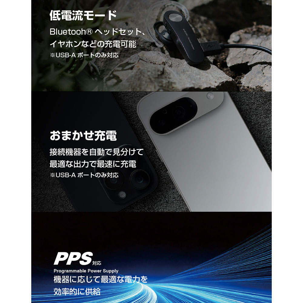 エレコム モバイルバッテリー 半固体 10000mAh 35W Type-C 2ポート USB-A 1ポート PSE認証 EC-C61MN