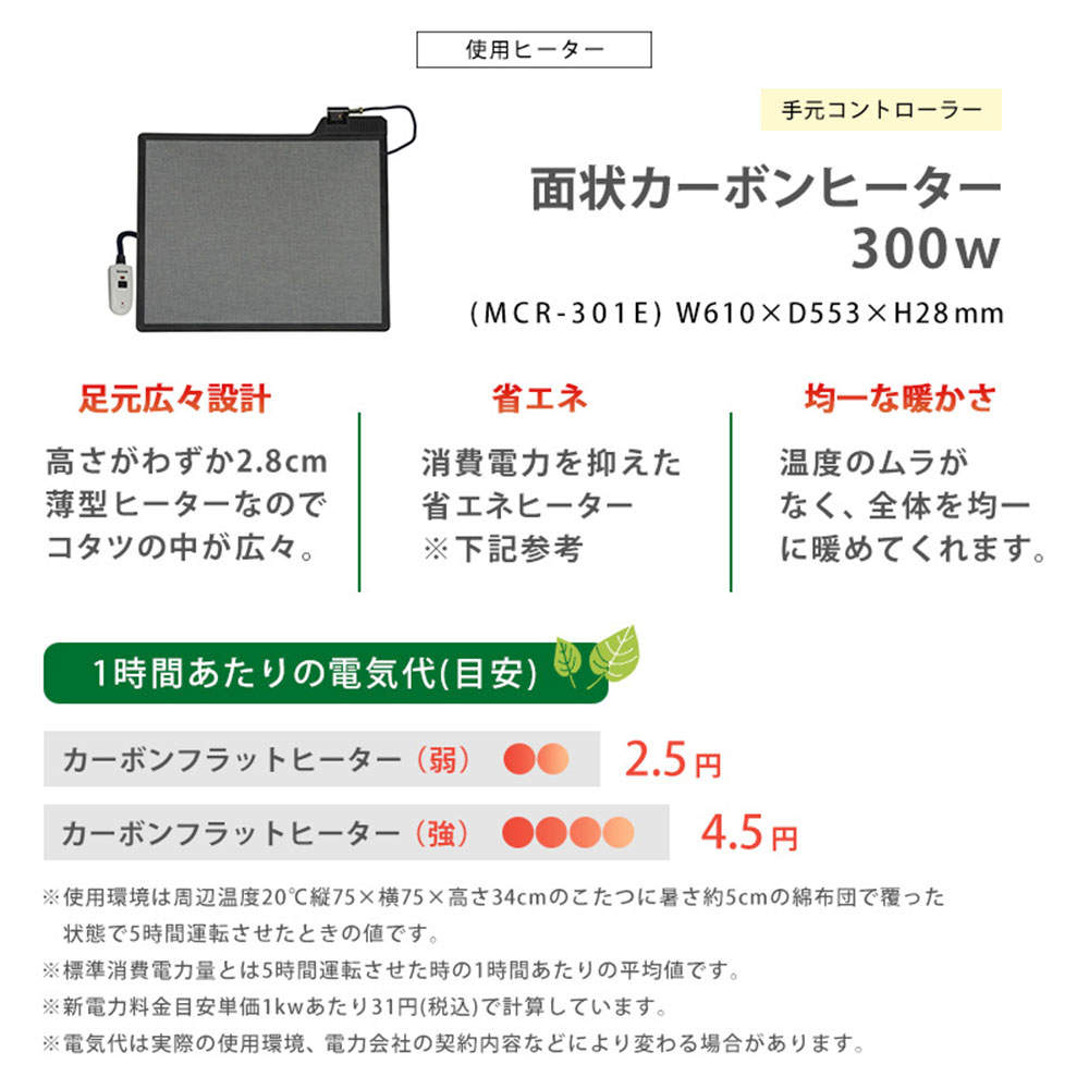 萩原 リビングコタツ ナチュラル ルーン120NA