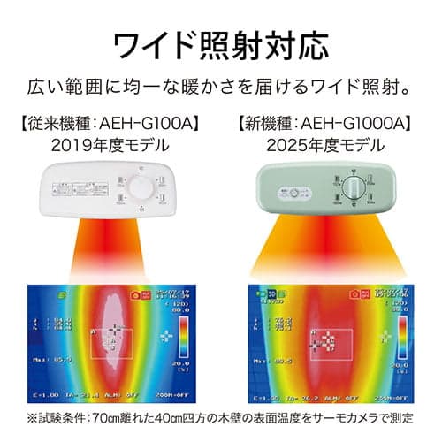 アラジン 電気ストーブ 遠赤グラファイトヒーター ホワイト AEH-G1000A(W)