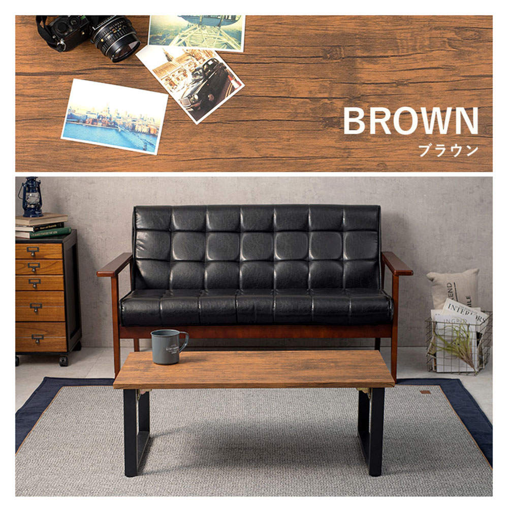 萩原 折れ脚テーブル ブラウン LT-4396BR