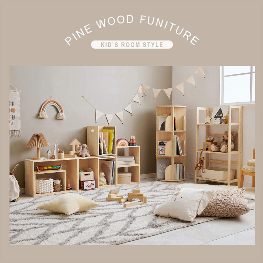 萩原 ブックラック 2個組 ナチュラル MM-6875NAS2