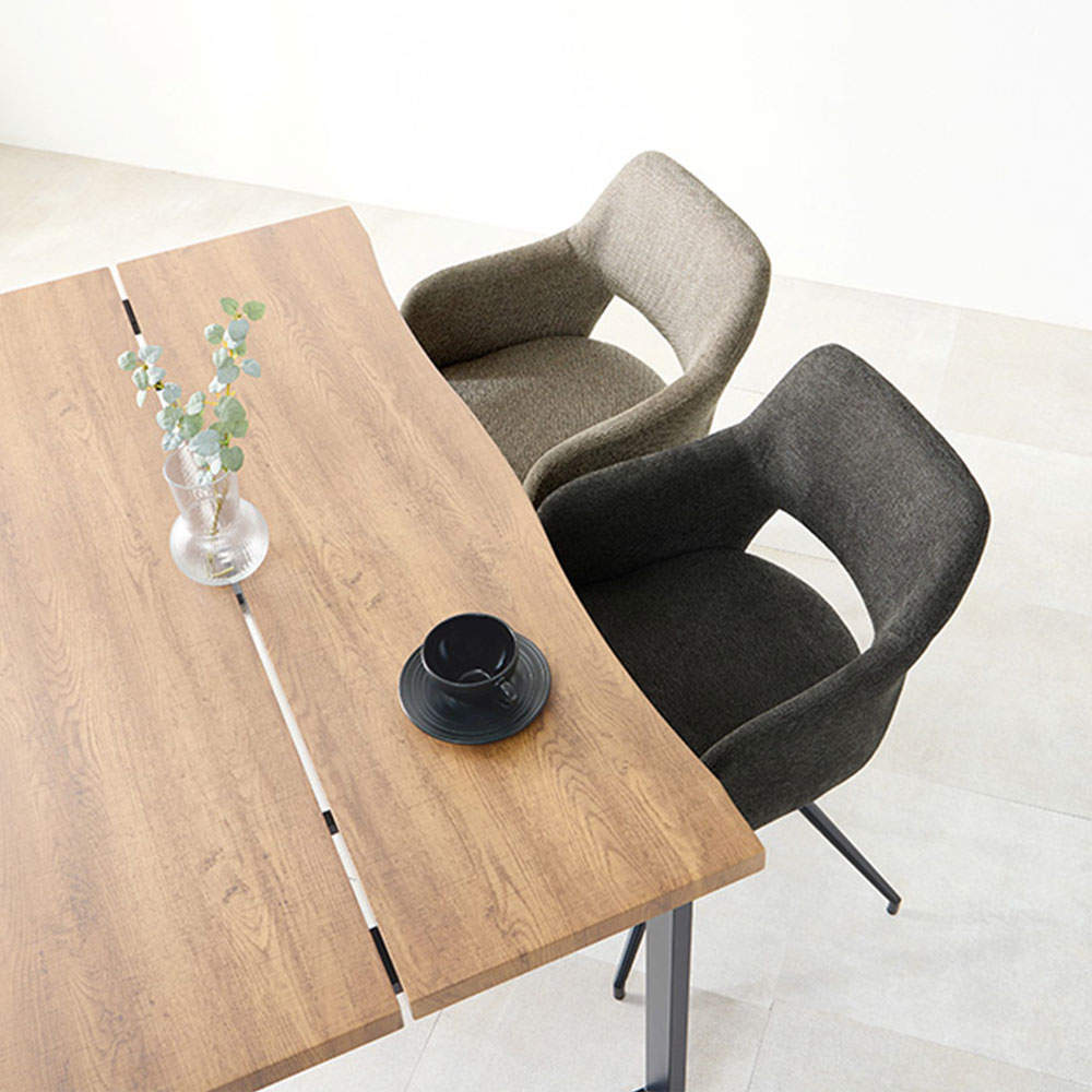 萩原 スィーベルチェア ファブリックダークグレー LC-4862DGY