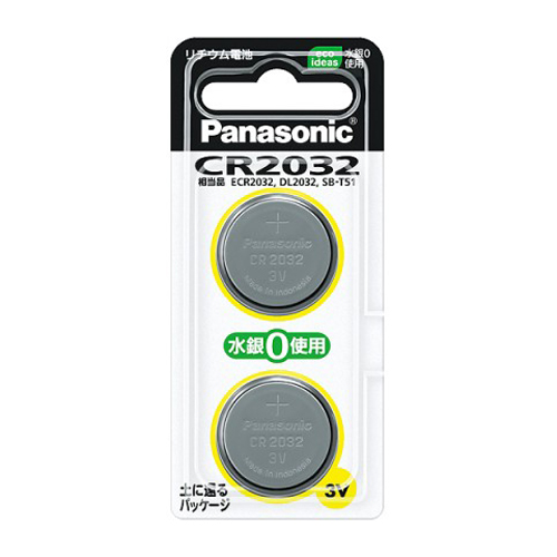 パナソニック コイン形リチウム電池 3V 2個 CR-2032/2P: