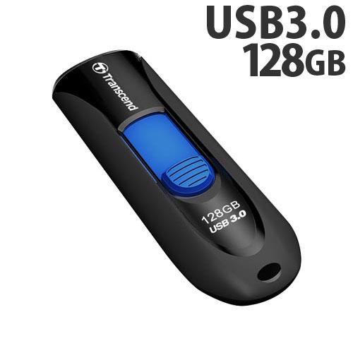 トランセンド USBフラッシュメモリ USBメモリ USB 3.1 Gen 1 128GB スライド式 ブラック TS128GJF790K: