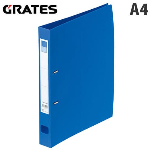 GRATES D型リング式ファイル A4タテ 青: