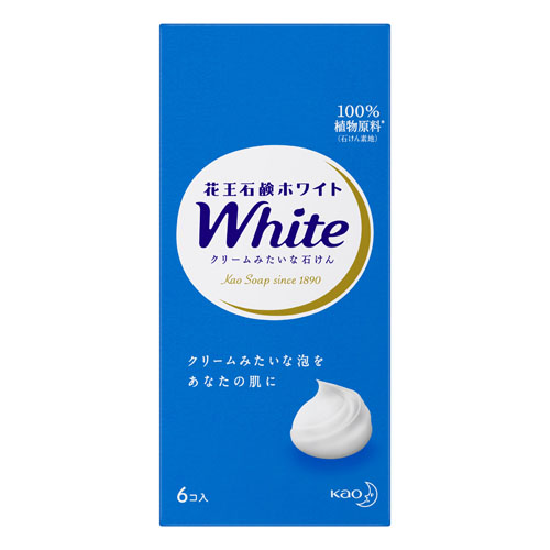 花王 固形石けん ホワイト石鹸 ホワイトフローラルの香り 6個入: