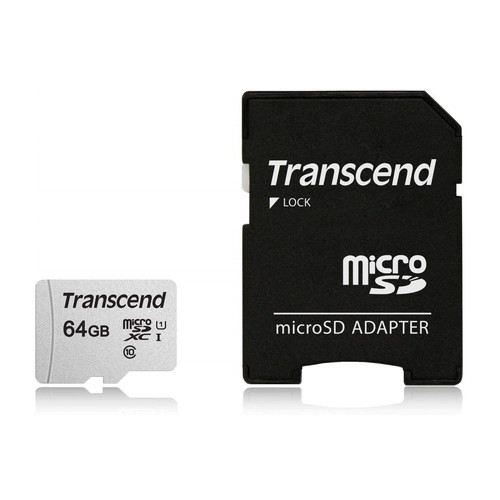 トランセンド microSDカード UHS-I U1 アダプター付 64GB TS64GUSD300S-A: