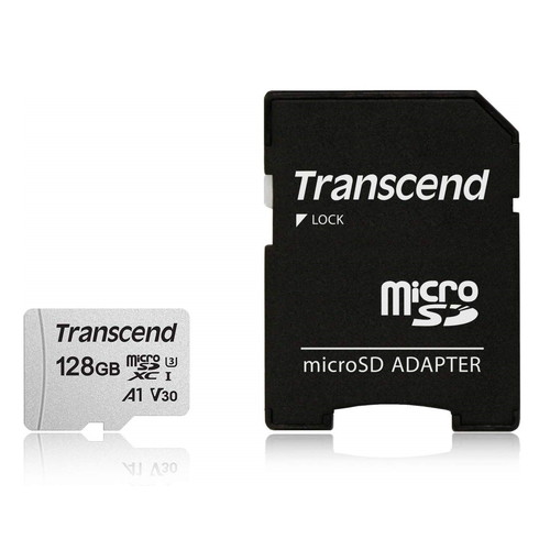 トランセンド microSDカード UHS-I U1 アダプター付 128GB TS128GUSD300S-A: