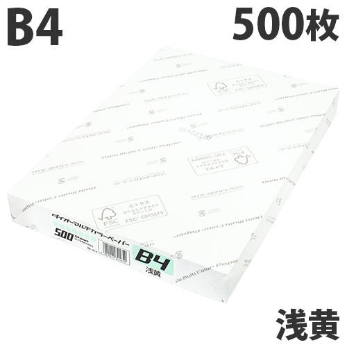 【FSC認証】カラーコピー用紙 ダイオーカラーマルチペーパー B4 浅黄(ライトブルー)500枚: