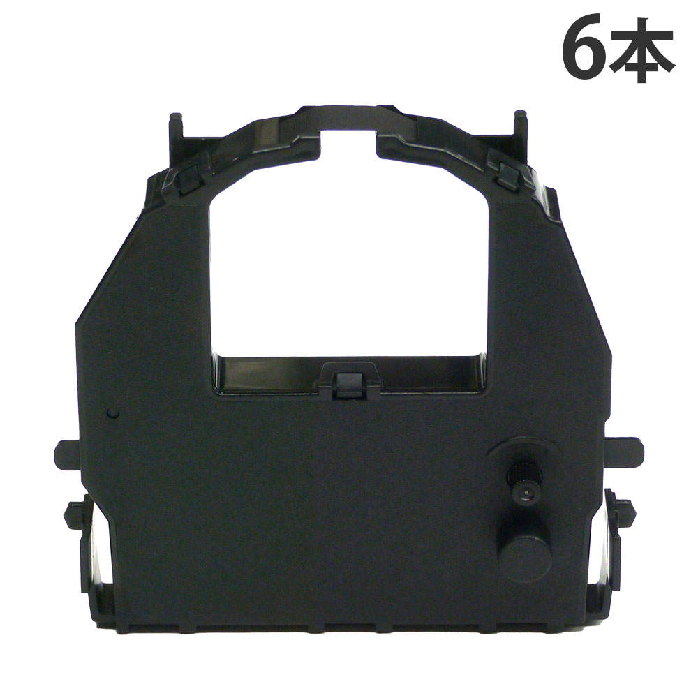 富士通 インクリボン 汎用品 DPK3800 リボンカセット黒(2)タイプ汎用品(サブリボン非対応) 6本: