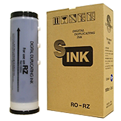 軽印刷機対応インク RO-RZ 汎用品 ミディアムブルー 4本セット: