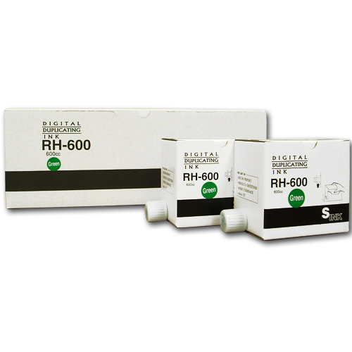 軽印刷機対応インク RH600 汎用品 緑 5本セット: