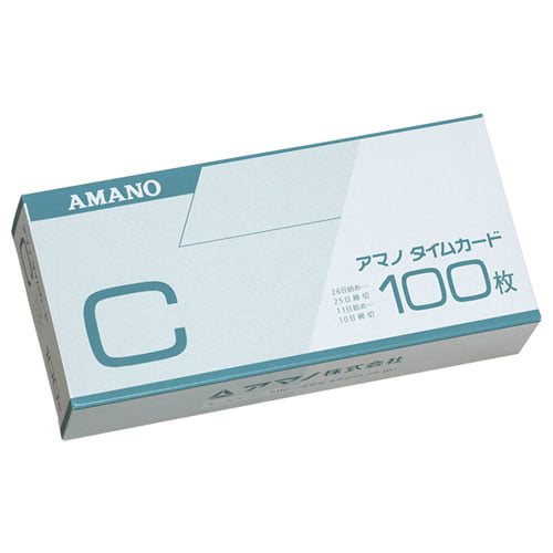 アマノ 標準タイムカード Cカード (25日/10日締) 100枚入: