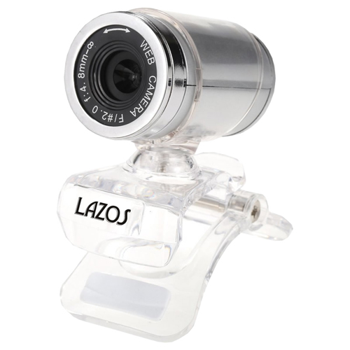 【送料弊社負担】LMT Lazos WEBカメラ マイク内蔵 高画質 720pHD シルバー/クリア L-WC-CS【他商品と同時購入不可】: