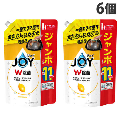 P＆G 除菌ジョイ コンパクト 贅沢シトラスレモンの香り 詰替用 ジャンボサイズ 1425ml×6個: