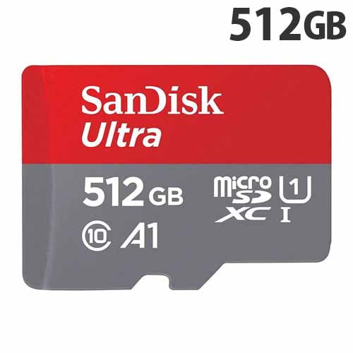 SanDisk microSDカード ウルトラ microSDXC 海外パッケージ品 UHS-1 U1 Class10 512GB SDSQUA4-512G-GN6MN: