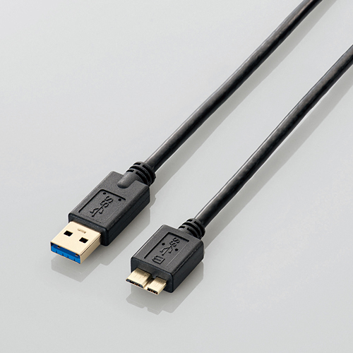 エレコム USB3.0ケーブル (Standard-A)-(microB)ブラック: