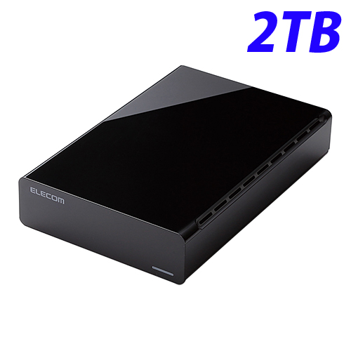 エレコム HDD USB3.0対応 外付けハードディスクドライブ 2TB ブラック ELD-CED020UBK: