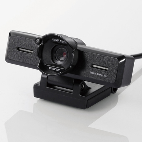 エレコム 超高精細 Full HD対応 800万画素Webカメラ ブラック UCAM-C980FBBK: