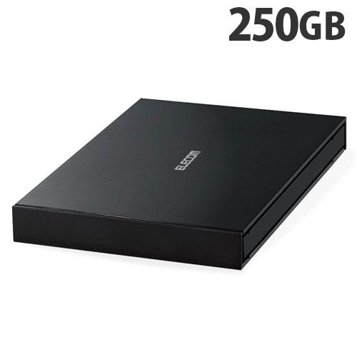 エレコム 外付けポータブルSSD 250GB ブラック ESD-EJ0250GBKR: