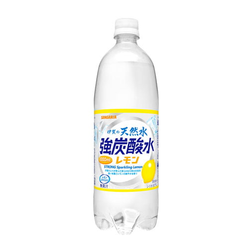 【ワケあり品】【アウトレット】【賞味期限:24.12.24】サンガリア 伊賀の天然水 強炭酸水レモン 1L×11本: