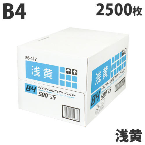 【FSC認証】カラーコピー用紙 ダイオーカラーマルチペーパー B4 浅黄(ライトブルー)2500枚: