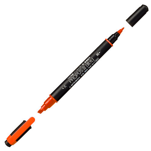 三菱鉛筆 蛍光ペン プロパス2 橙 PUS-101TN.4: