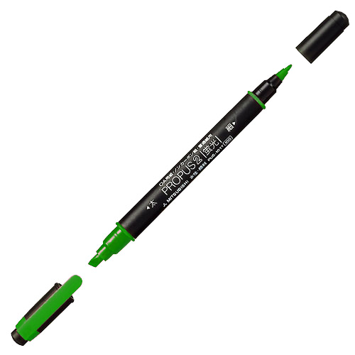 三菱鉛筆 蛍光ペン プロパス2 緑 PUS-101TN.6: