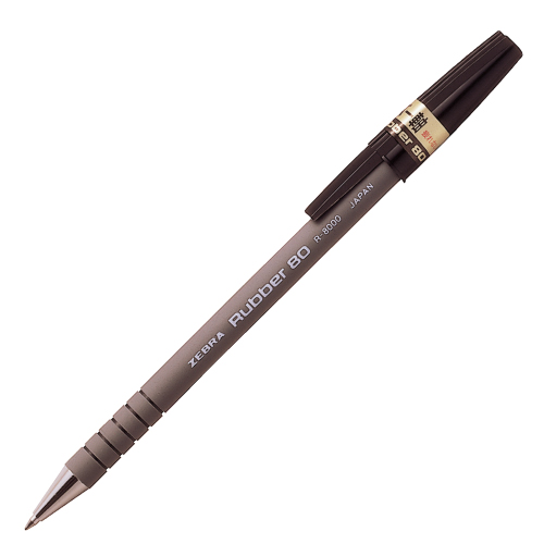 ゼブラ ラバー80 油性ボールペン 0.7mm 黒 R-8000-BK: