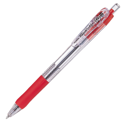 ゼブラ 油性ボールペン タプリクリップ 0.7mm 赤 BN5-R: