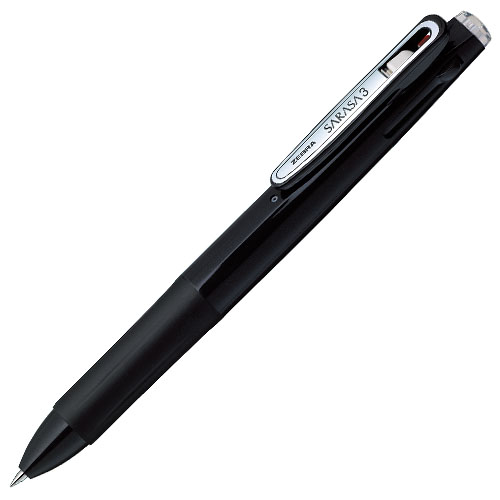 ゼブラ ジェルボールペン サラサ3B 3色 0.5mm ダークブラック J3J2-DBK:
