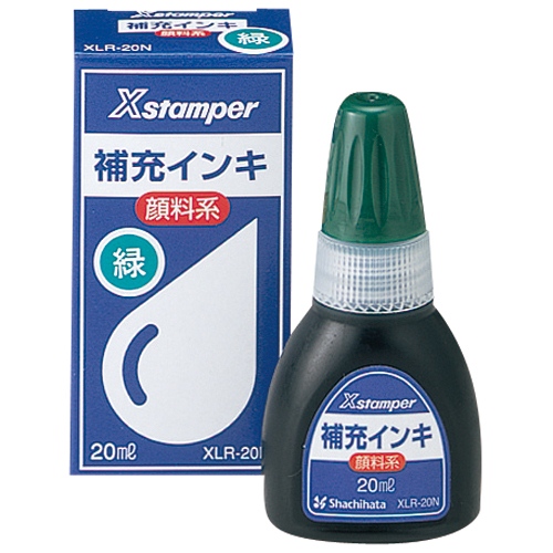 シヤチハタ 補充インキ Xスタンパー 20ml 緑 XLR-20N: