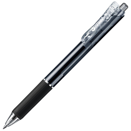 ぺんてる 油性ボールペン ビクーニャ フィール 0.7mm 軸色クリアブラック 黒 BXB117-A: