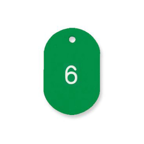 プラスチック番号札(番号入) 小 1～50番 グリーン: