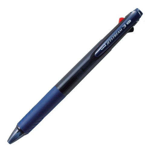 三菱鉛筆 3色 ジェットストリーム 0.7mm 透明ネイビー SXE340007T.9: