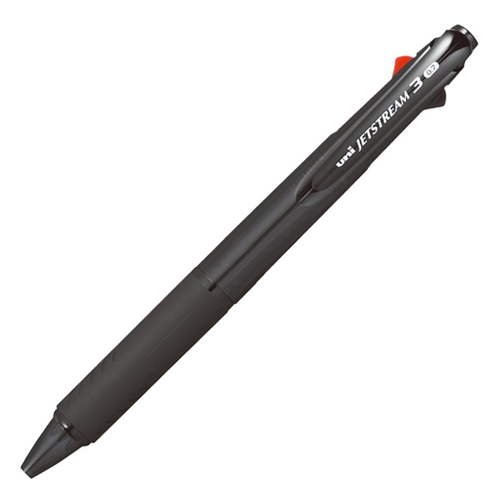 三菱鉛筆 3色 ジェットストリーム 0.7mm 透明ブラック SXE340007T.24:
