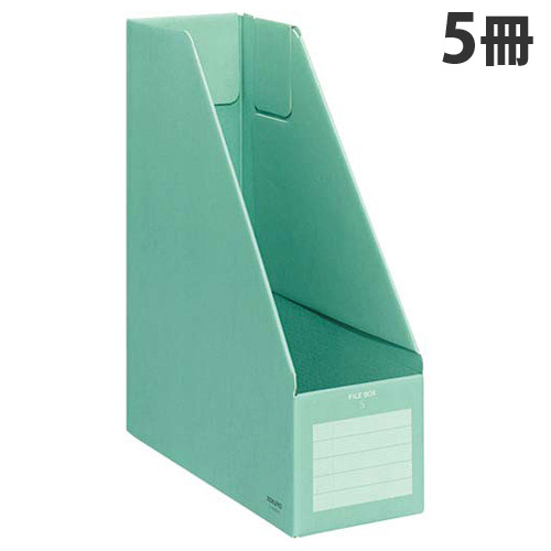 コクヨ ファイルボックス A4タテ 緑 5冊 ﾌ-E450G: