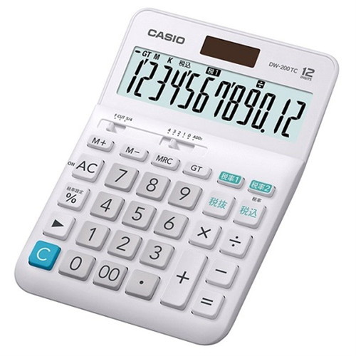 カシオ計算機 W税率対応 電卓 12桁 DW-200TC-N: